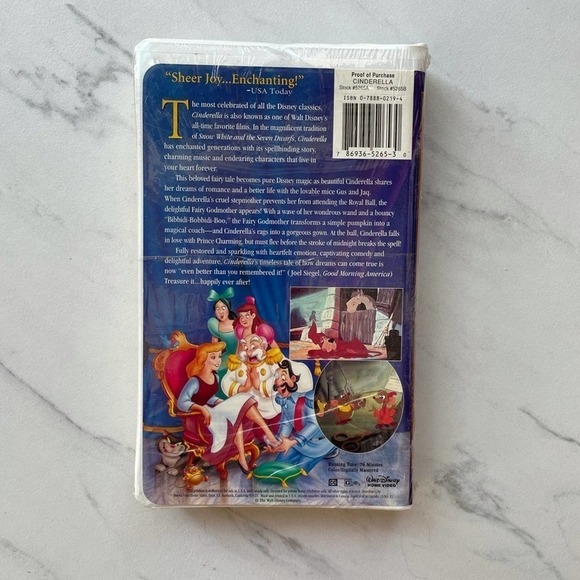 Walt Disney Masterpiece Collection Cinderella VHS Tape Clambshell NWT - Picture 4 of 9